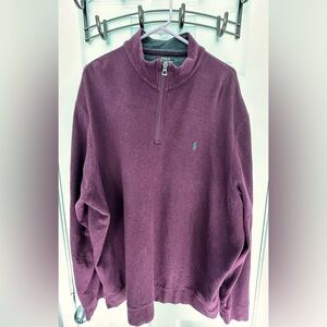 Polo by Ralph Lauren Men's Maroon/ Burgundy 1/4 Zip Knit Pullover XXL